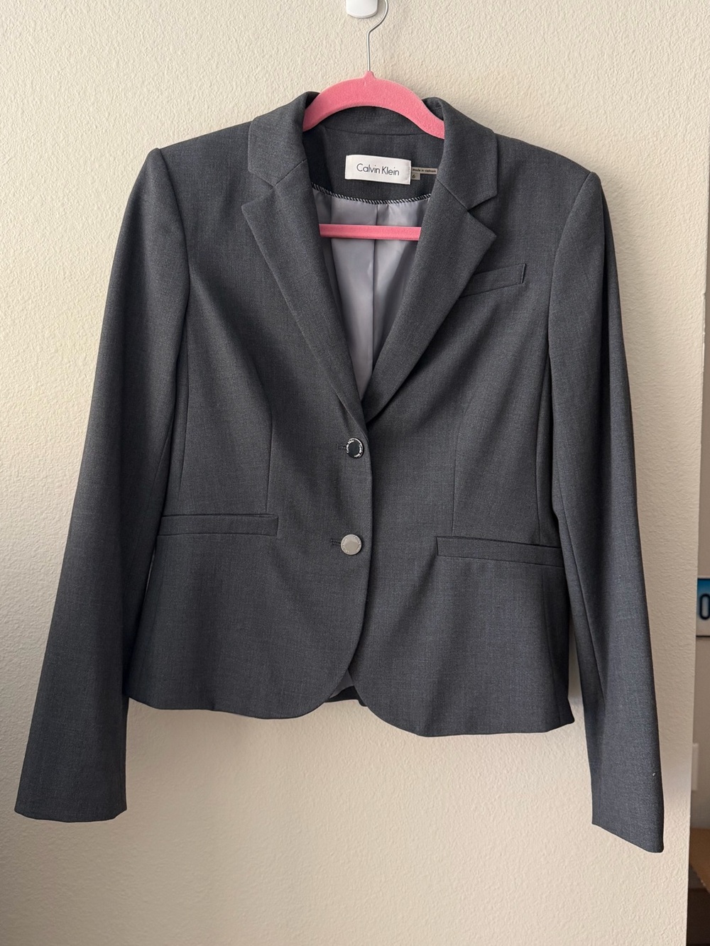 Calvin Klein Vintage Dark Gray Tailored Blazer